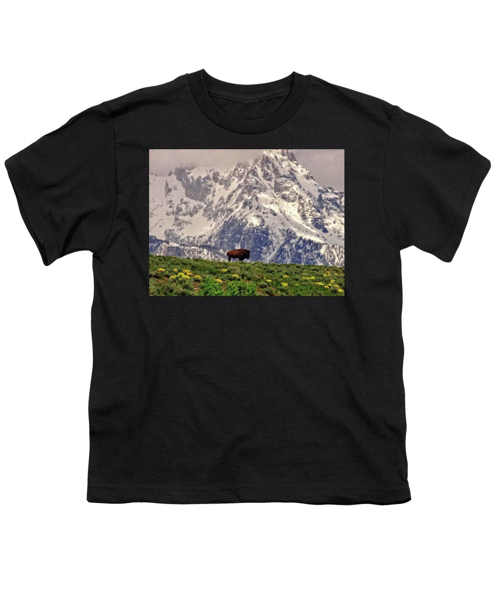 Spring Bison In Grand Teton National Park - Youth T-Shirt