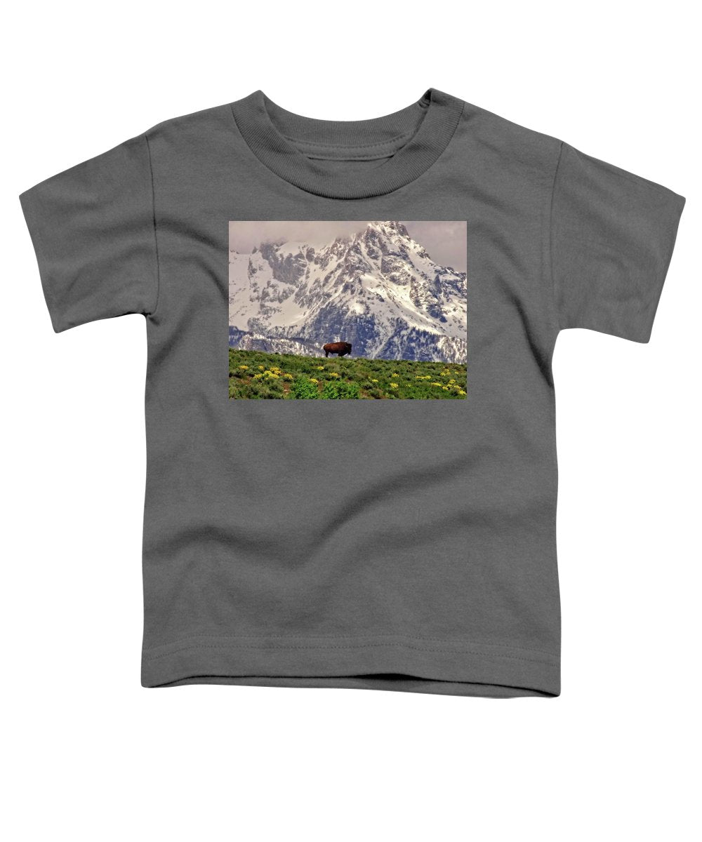 Spring Bison In Grand Teton National Park - Toddler T-Shirt