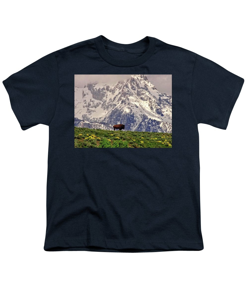 Spring Bison In Grand Teton National Park - Youth T-Shirt