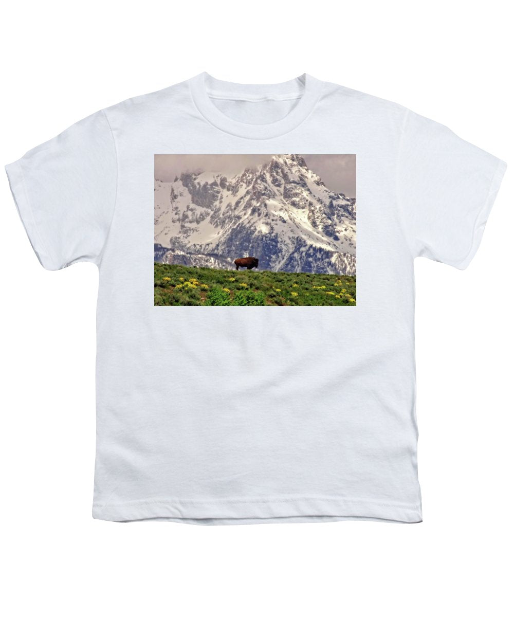 Spring Bison In Grand Teton National Park - Youth T-Shirt