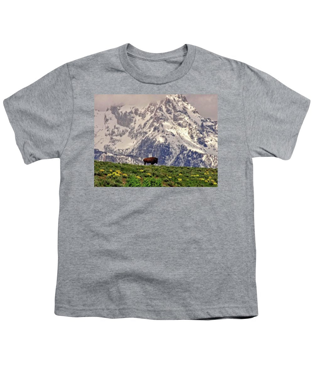 Spring Bison In Grand Teton National Park - Youth T-Shirt