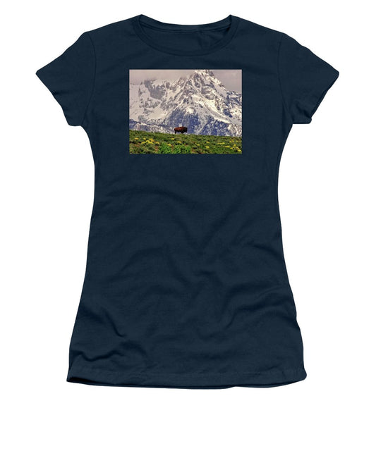 Spring Bison In Grand Teton National Park - Women's T-Shirt