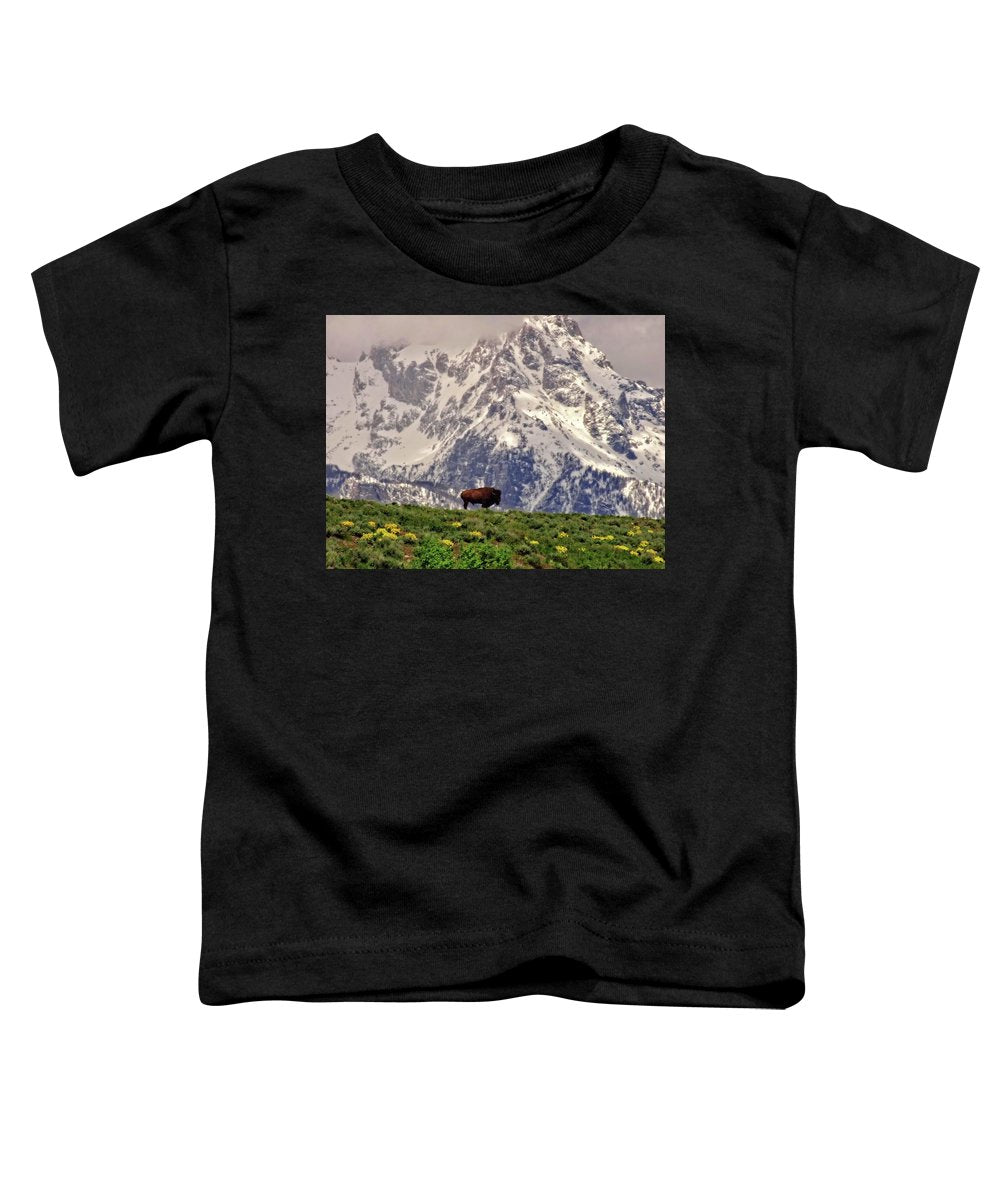 Spring Bison In Grand Teton National Park - Toddler T-Shirt