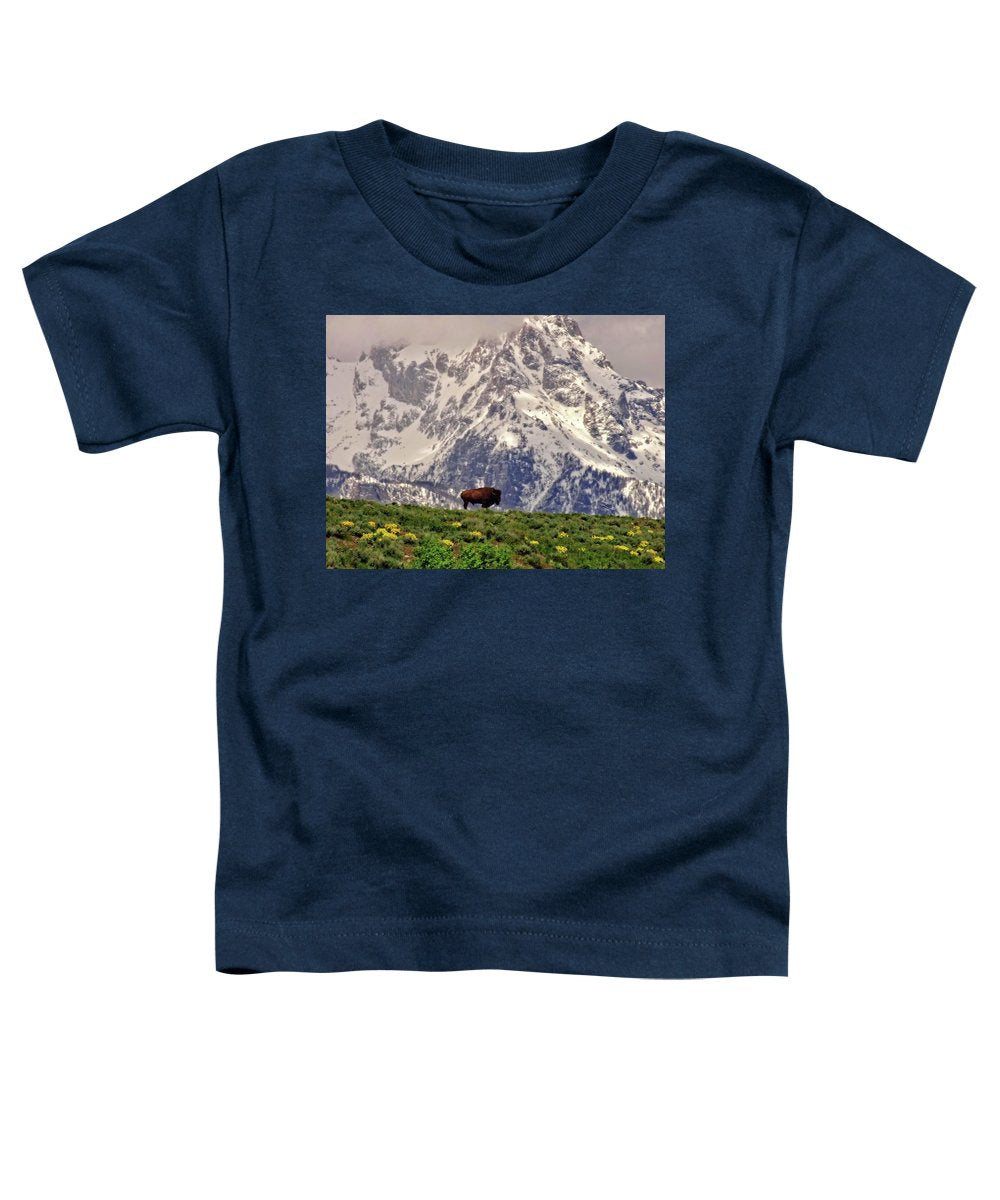 Spring Bison In Grand Teton National Park - Toddler T-Shirt