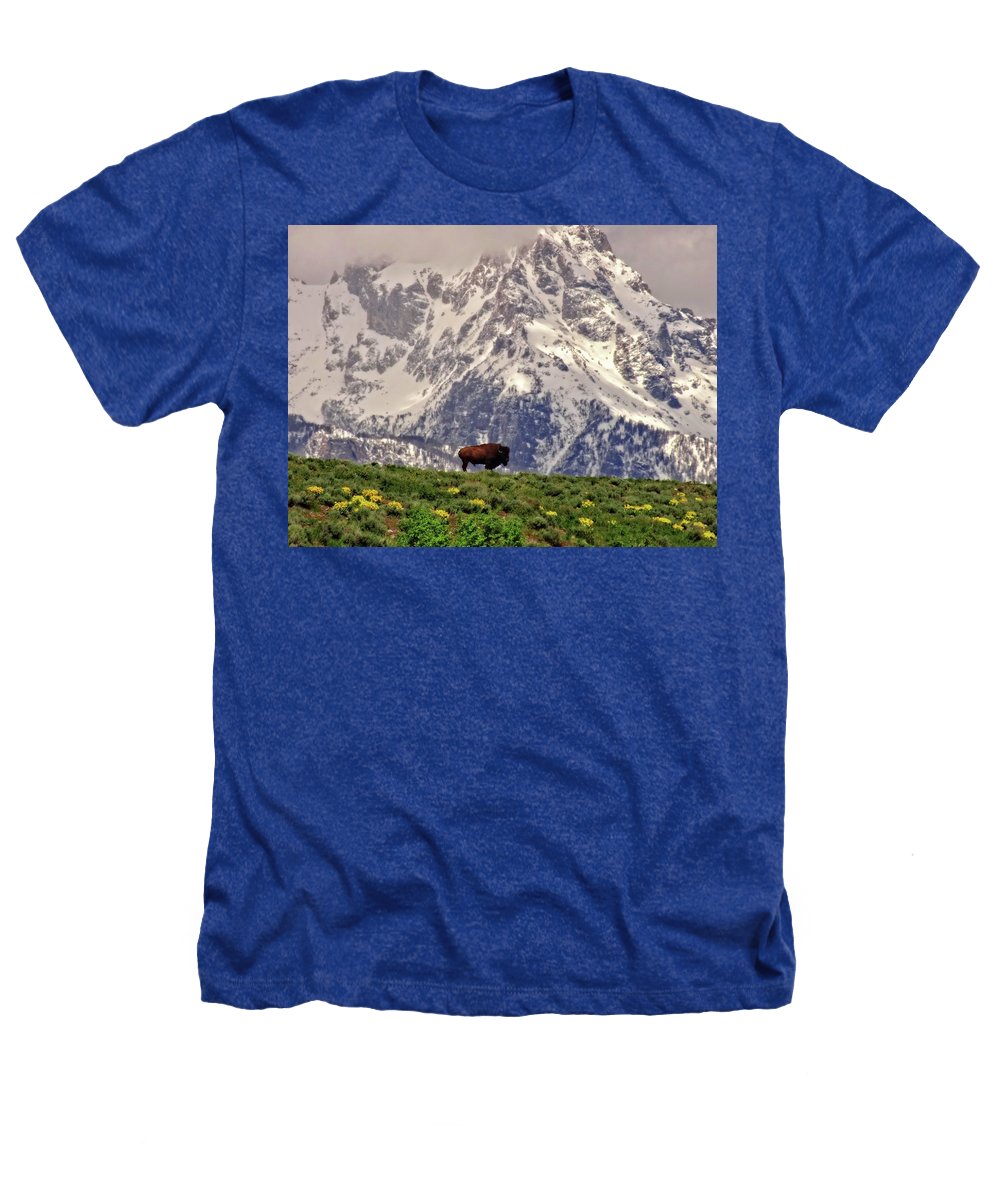 Spring Bison In Grand Teton National Park - Heathers T-Shirt