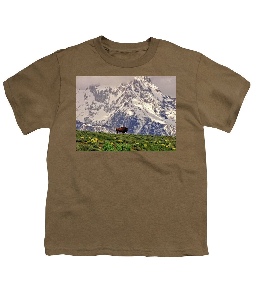 Spring Bison In Grand Teton National Park - Youth T-Shirt