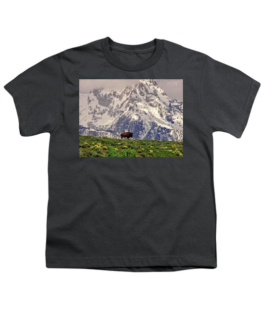 Spring Bison In Grand Teton National Park - Youth T-Shirt