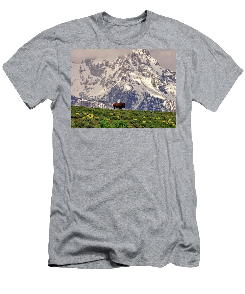 Spring Bison In Grand Teton National Park - T-Shirt