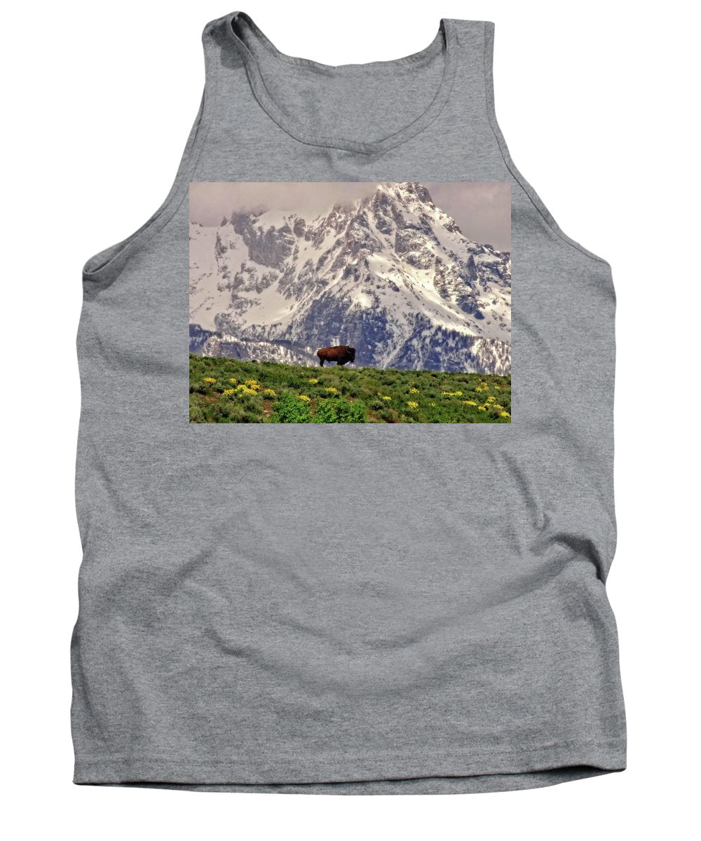 Spring Bison In Grand Teton National Park - Tank Top