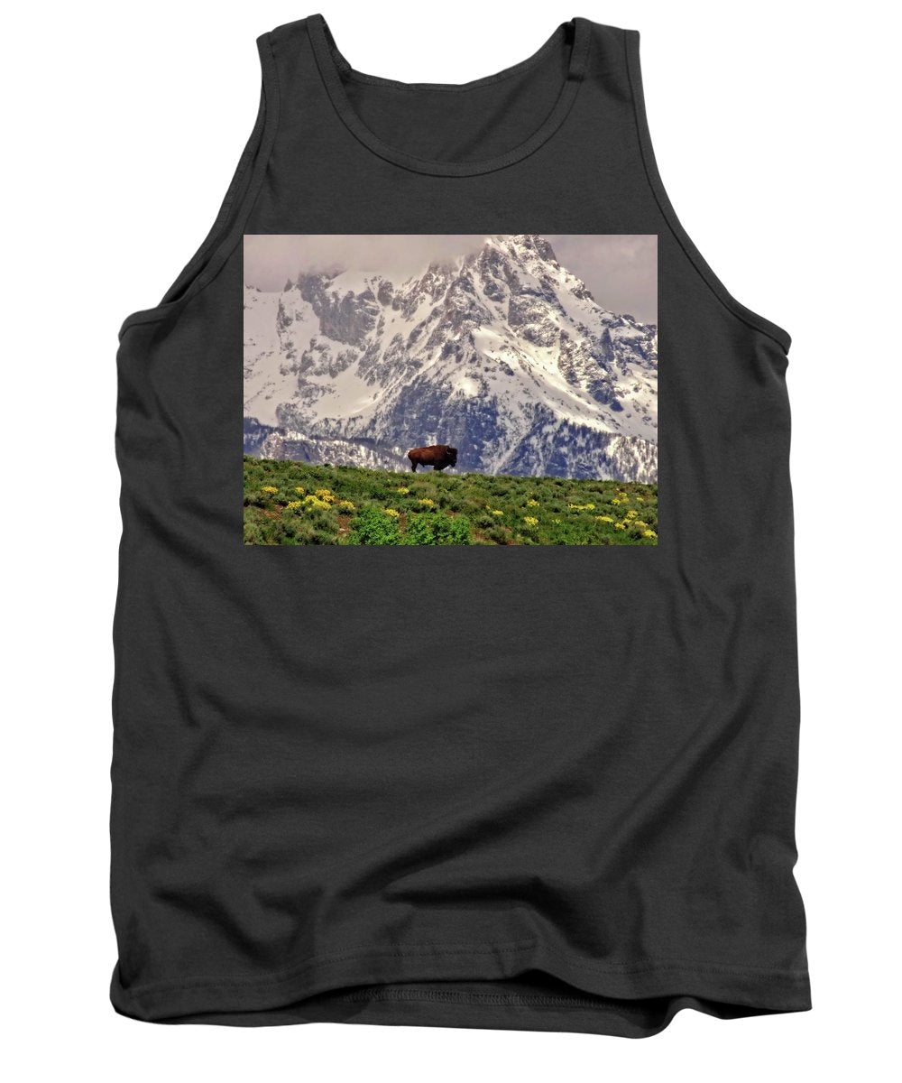 Spring Bison In Grand Teton National Park - Tank Top