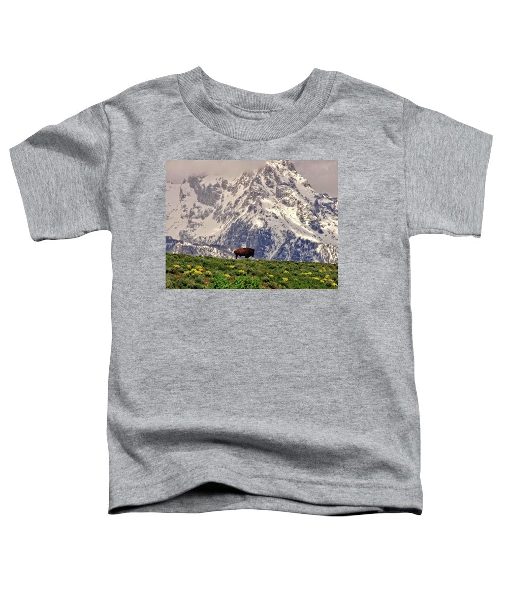 Spring Bison In Grand Teton National Park - Toddler T-Shirt