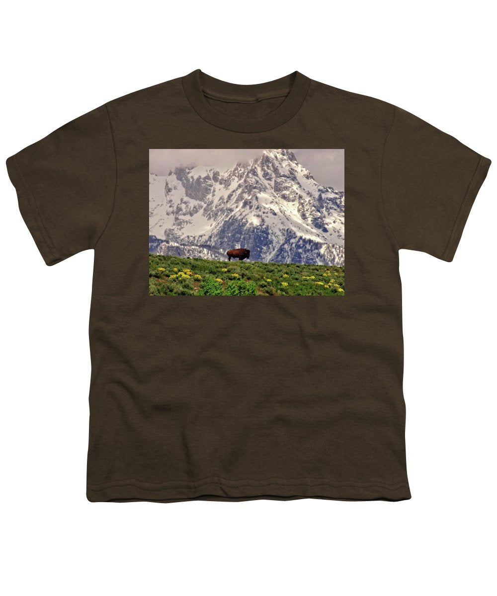 Spring Bison In Grand Teton National Park - Youth T-Shirt