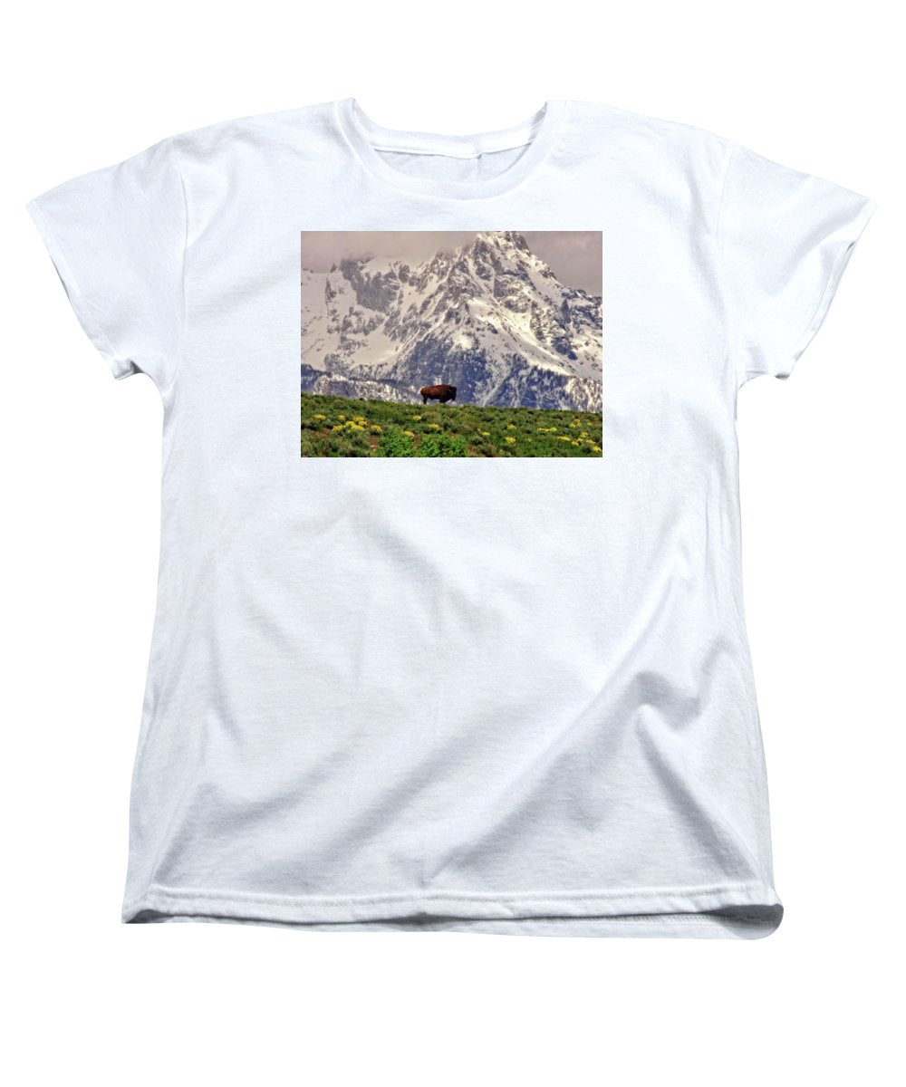 Spring Bison In Grand Teton National Park - Women's T-Shirt (Standard Fit)