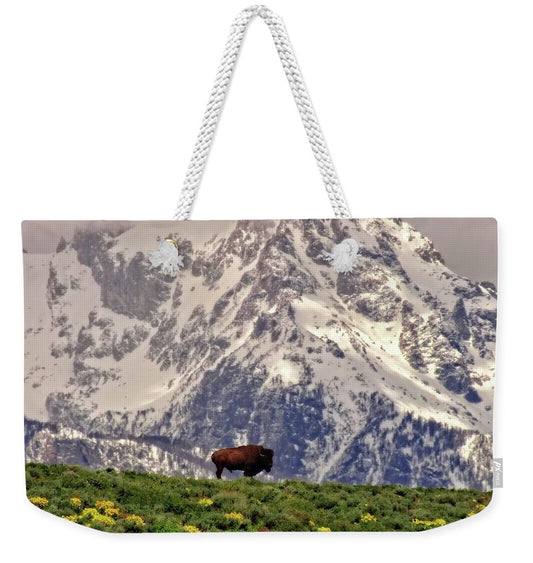 Spring Bison In Grand Teton National Park - Weekender Tote Bag