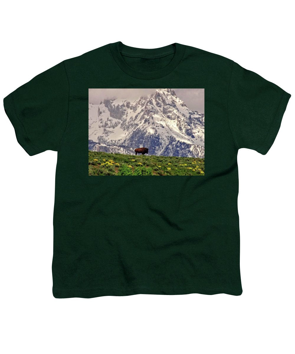 Spring Bison In Grand Teton National Park - Youth T-Shirt