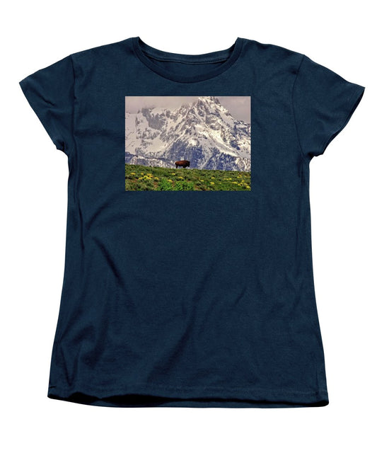 Spring Bison In Grand Teton National Park - Women's T-Shirt (Standard Fit)