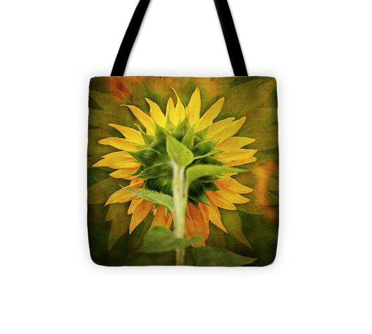 Textured Sunflower Back - Tote Bag