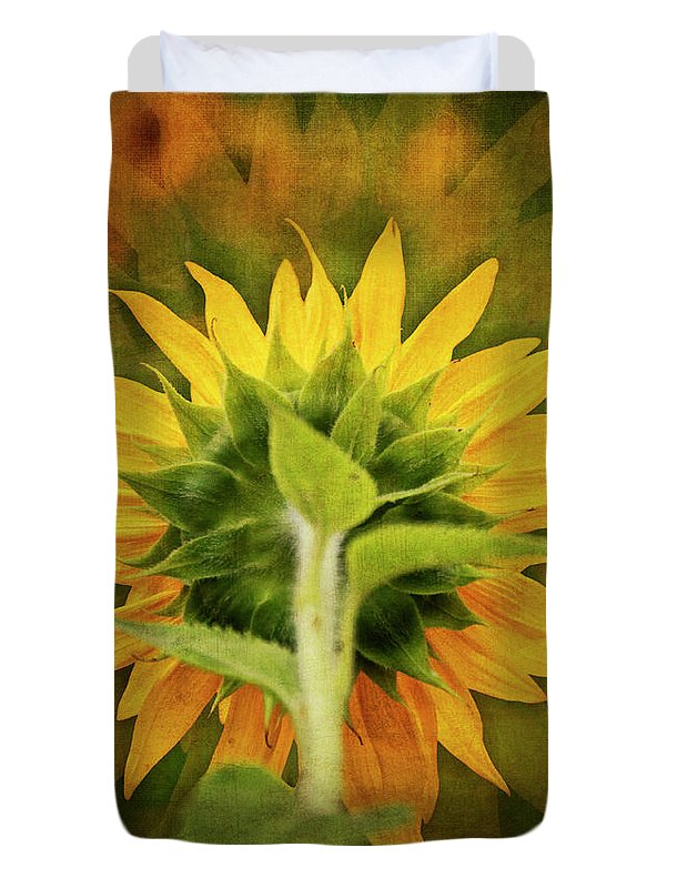 Textured Sunflower Back - Duvet Cover