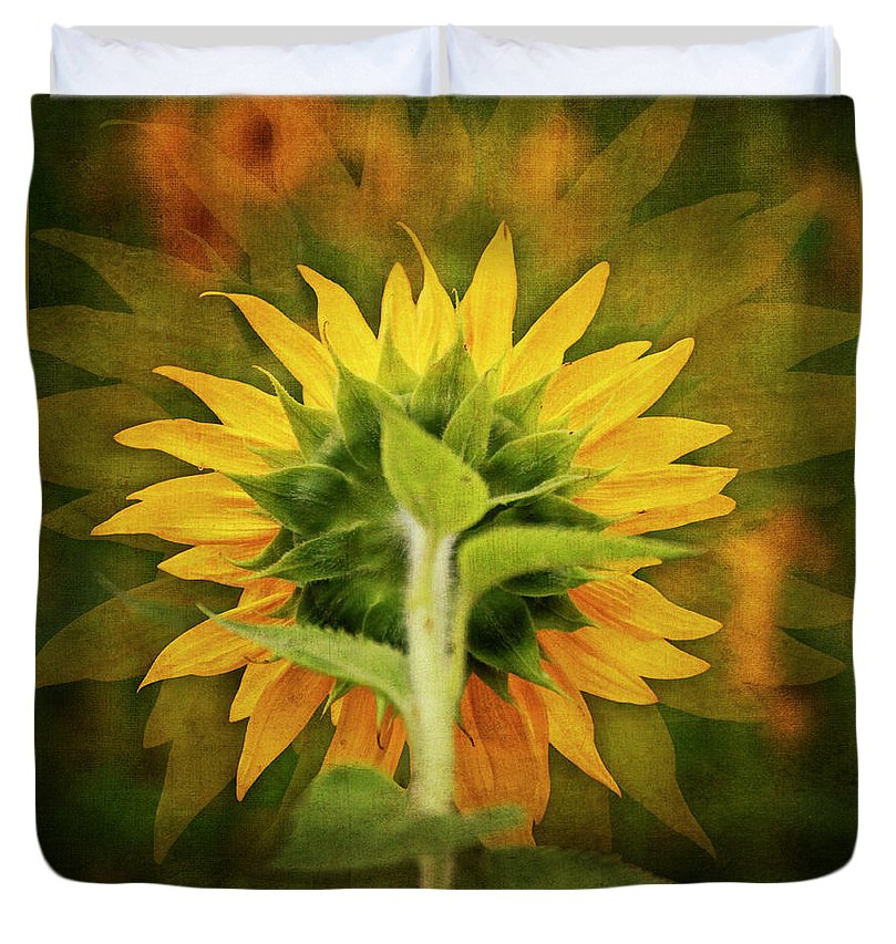 Textured Sunflower Back - Duvet Cover