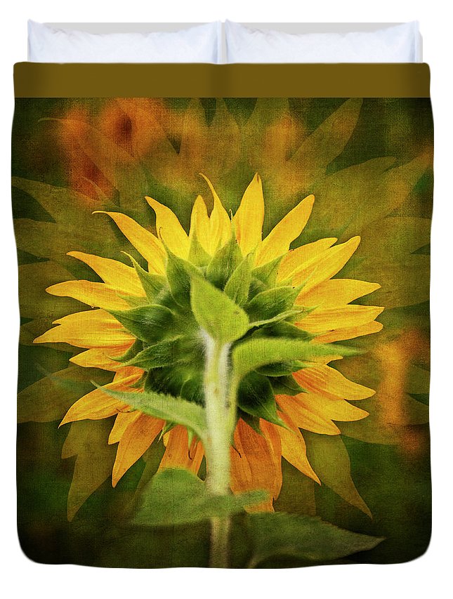 Textured Sunflower Back - Duvet Cover