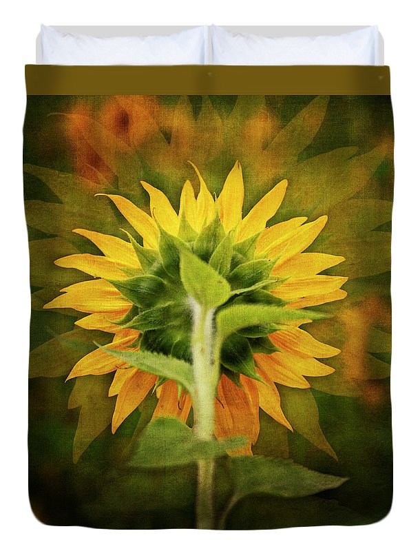 Textured Sunflower Back - Duvet Cover