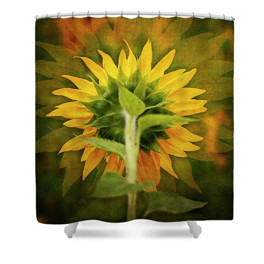 Textured Sunflower Back - Shower Curtain