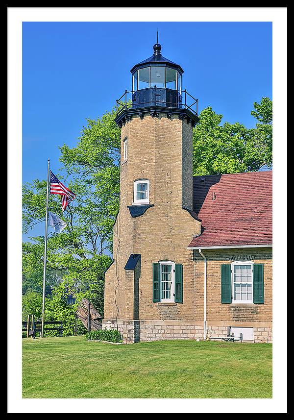 White River Light Michigan - Framed Print