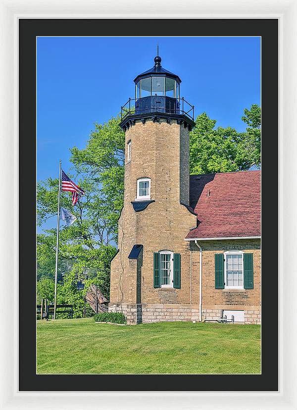 White River Light Michigan - Framed Print