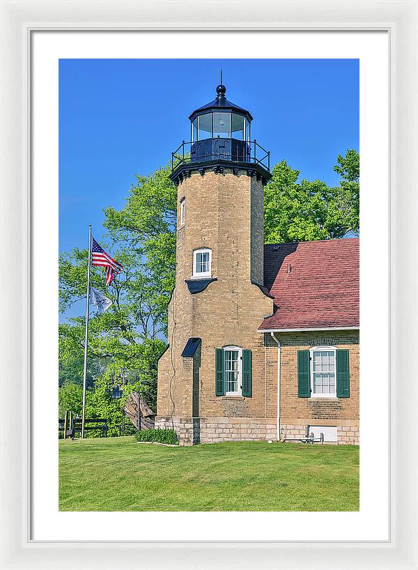 White River Light Michigan - Framed Print