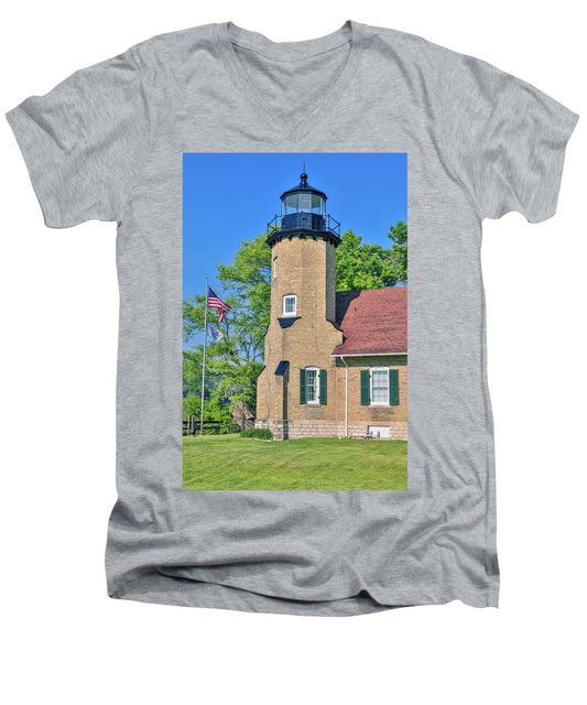 White River Light Michigan - Men's V-Neck T-Shirt