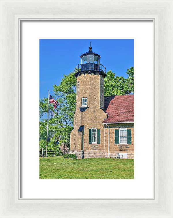 White River Light Michigan - Framed Print