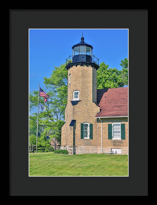 White River Light Michigan - Framed Print