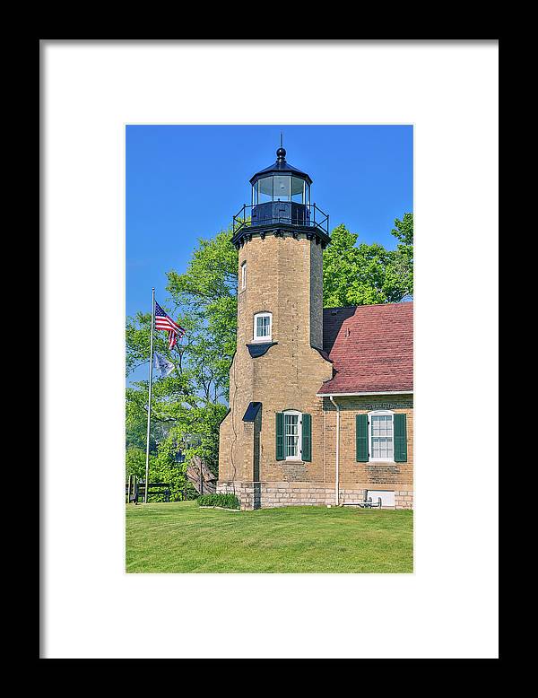 White River Light Michigan - Framed Print