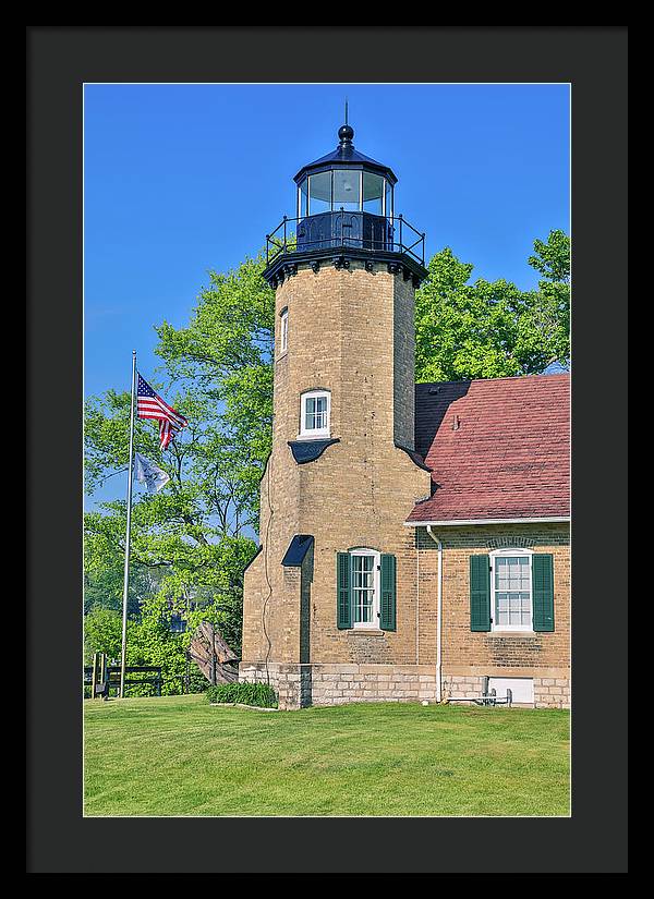 White River Light Michigan - Framed Print