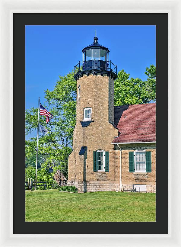 White River Light Michigan - Framed Print