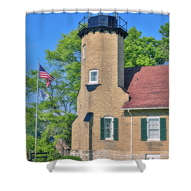 White River Light Michigan - Shower Curtain