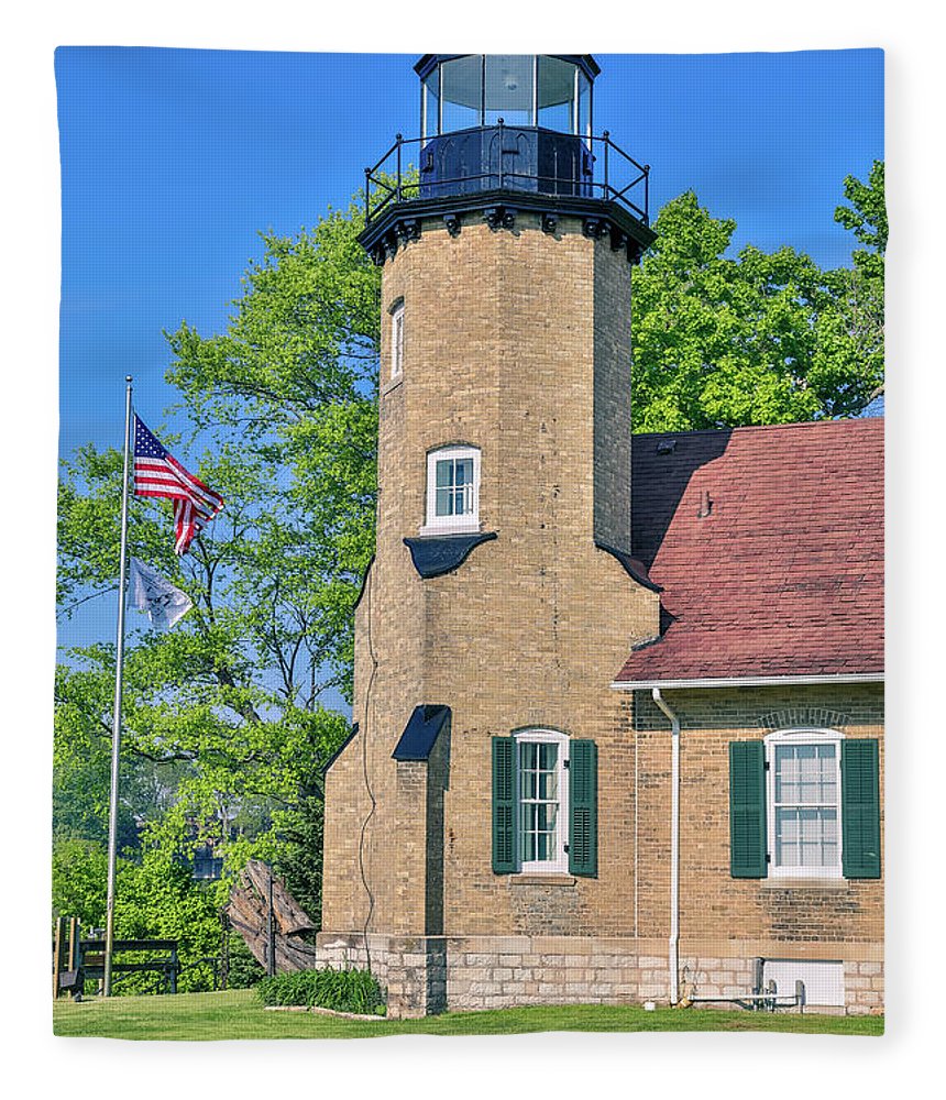 White River Light Michigan - Blanket