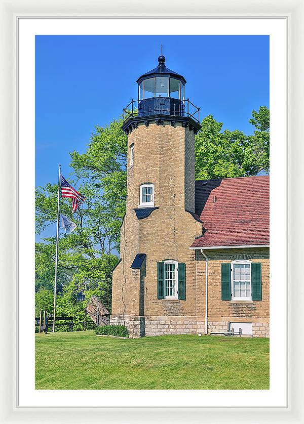 White River Light Michigan - Framed Print