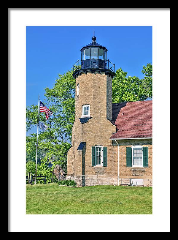 White River Light Michigan - Framed Print