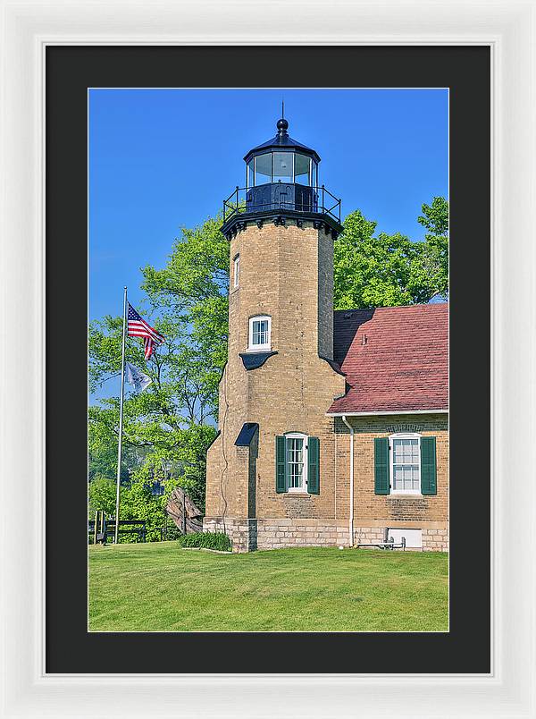 White River Light Michigan - Framed Print