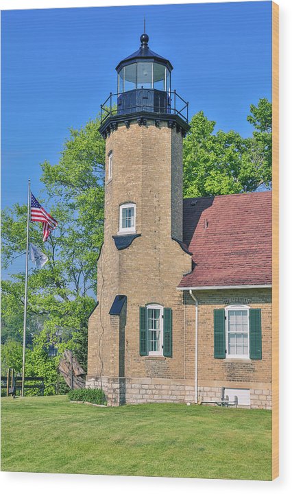 White River Light Michigan - Wood Print