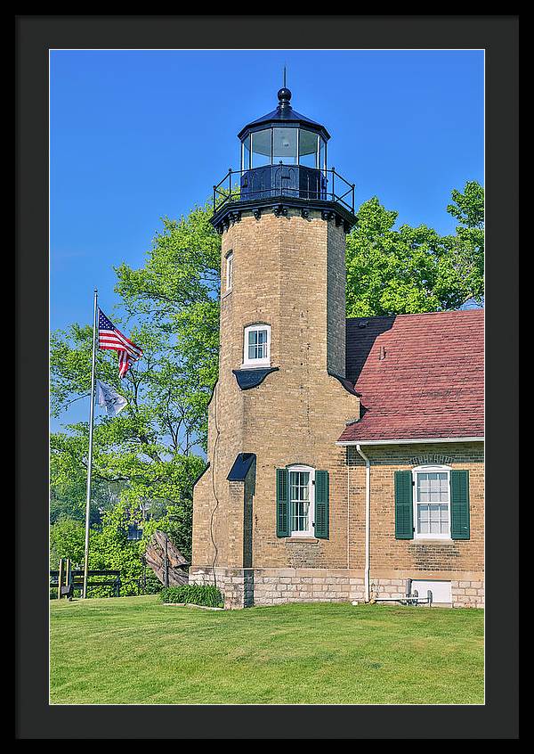 White River Light Michigan - Framed Print