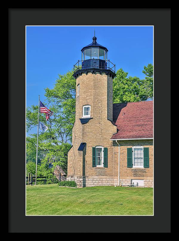 White River Light Michigan - Framed Print