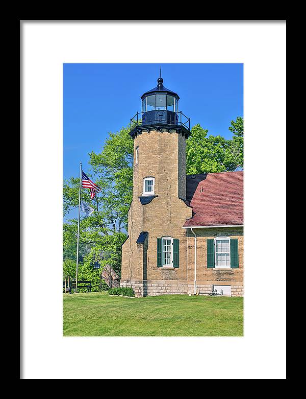 White River Light Michigan - Framed Print