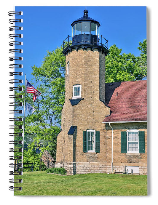 White River Light Michigan - Spiral Notebook