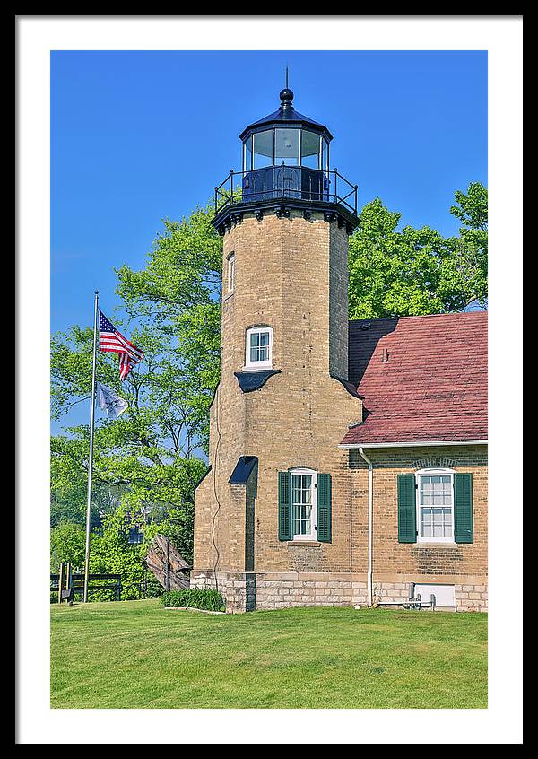 White River Light Michigan - Framed Print