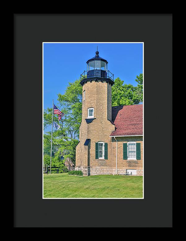 White River Light Michigan - Framed Print