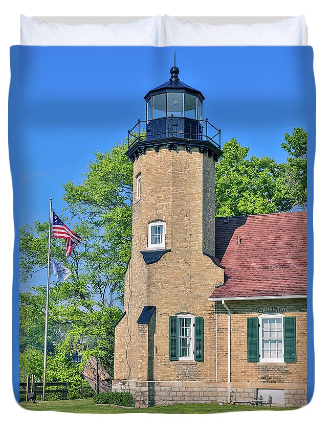 White River Light Michigan - Duvet Cover