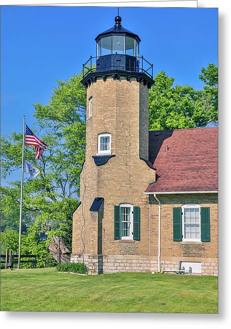 White River Light Michigan - Greeting Card