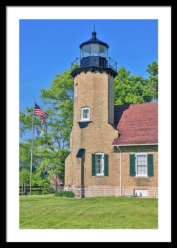 White River Light Michigan - Framed Print